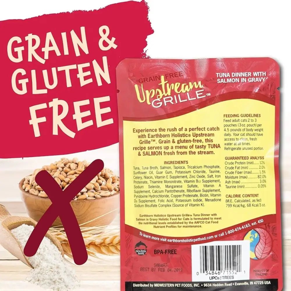 Earthborn Holistic Grain Free Upstream Grill Wet Cat Food 24ea/3 oz - Talis Us