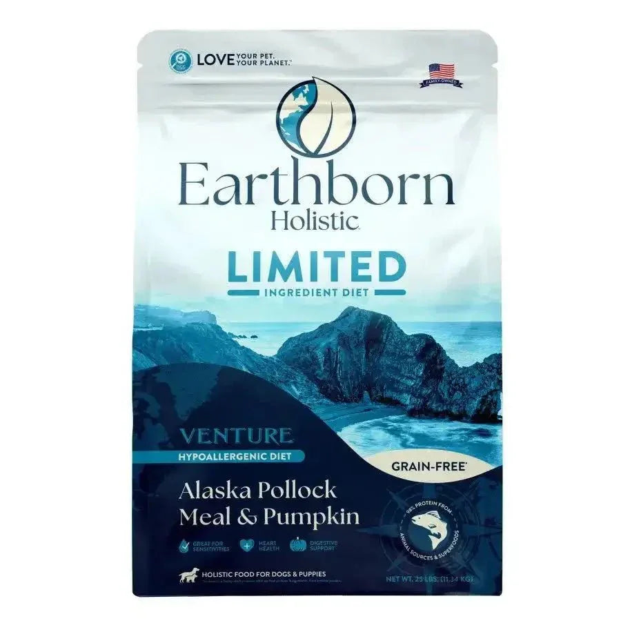 Earthborn Holistic Venture Limited Ingredient Alaska Pollock Meal & Pumpkin Grain - Free Dry Dog Food - Talis Us
