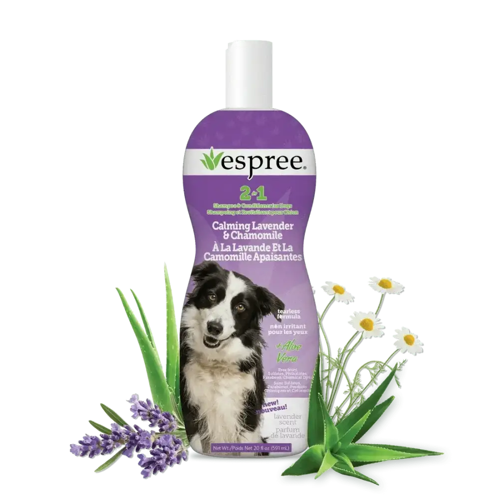 Espree 2in1 Calming Dog Shampoo Lavender & Chamomile 20 oz - Talis Us