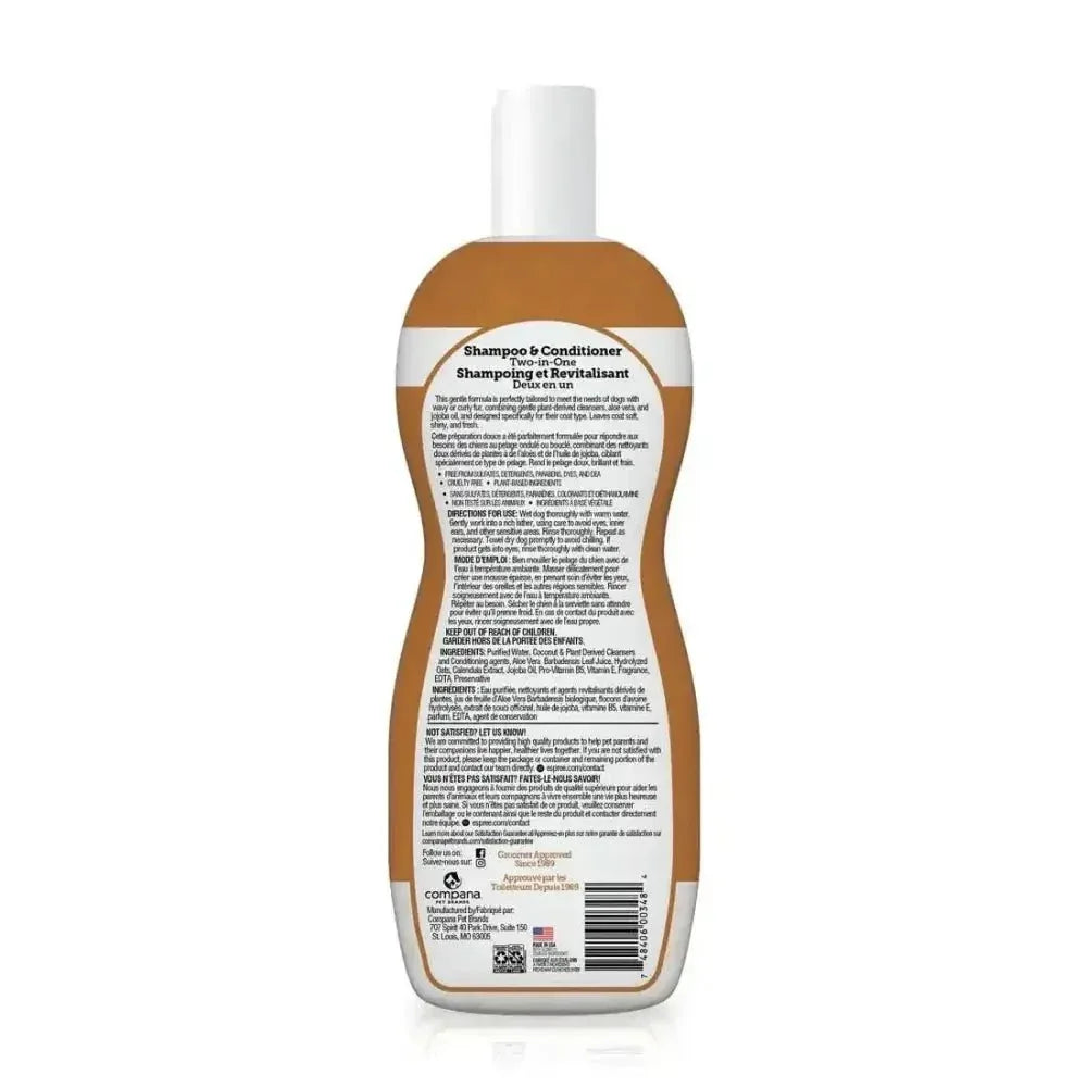 Espree 2in1 Wavy Curly Coat Dog Shampoo 20 oz - Talis Us