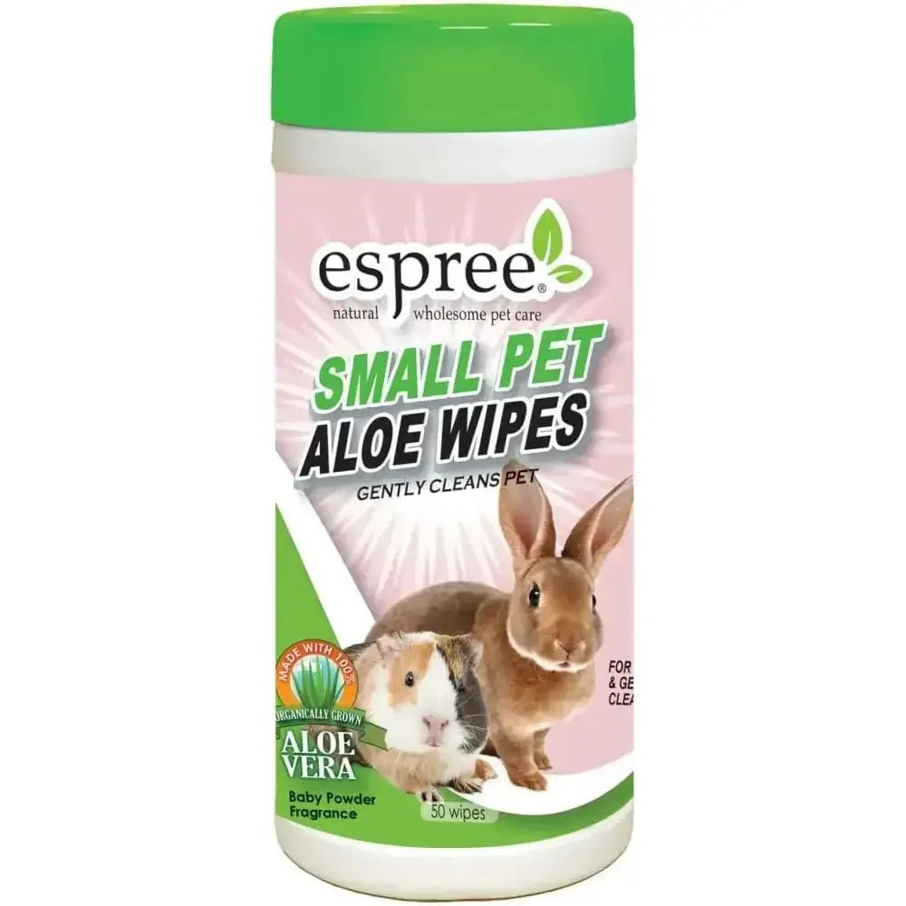 Espree Small Pet Aloe Wipes Baby Powder 50 ct - Talis Us
