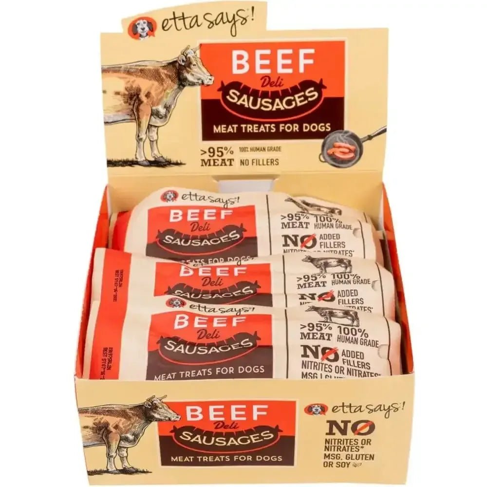 Etta Says! Sausage Link Dog Treat Display Beef 12ea/1.25 oz - Talis Us