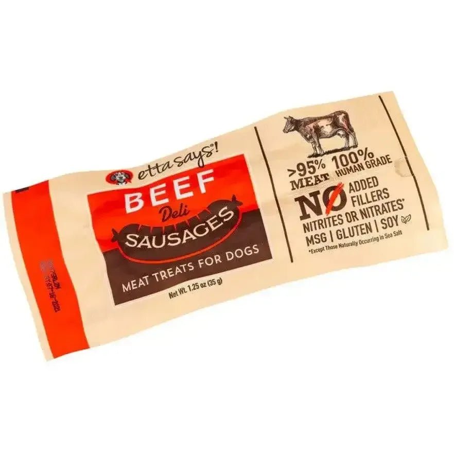 Etta Says! Sausage Link Dog Treat Display Beef 12ea/1.25 oz - Talis Us