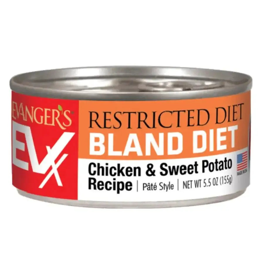 Evanger's EVx Restricted Chicken & Sweet Potato Diet Bland Wet Cat Food 24ea/5.5 oz - Talis Us