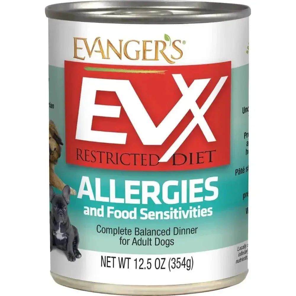 Evanger's EVX Restricted Diet Allergies & Food Sensitivities Wet Dog Food 12/12.5oz - Talis Us