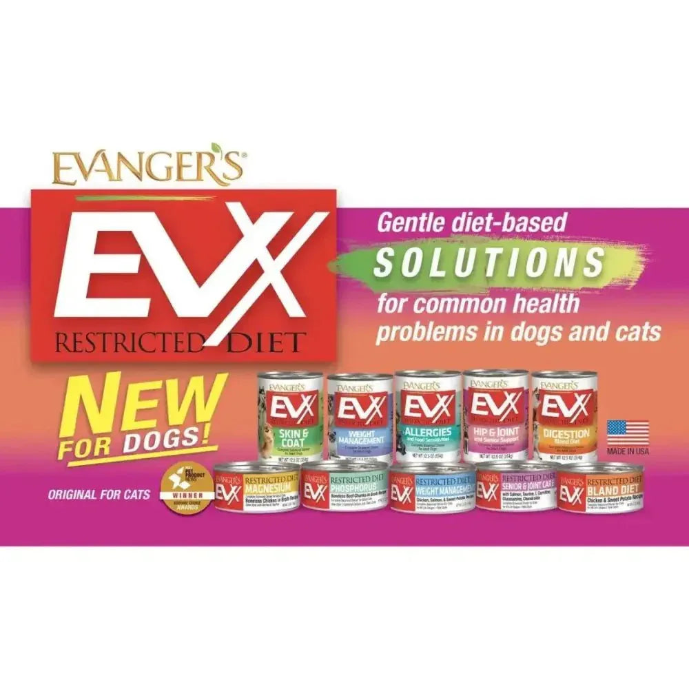 Evanger's EVX Restricted Diet Weight Management Wet Dog Food 12/12.5oz - Talis Us