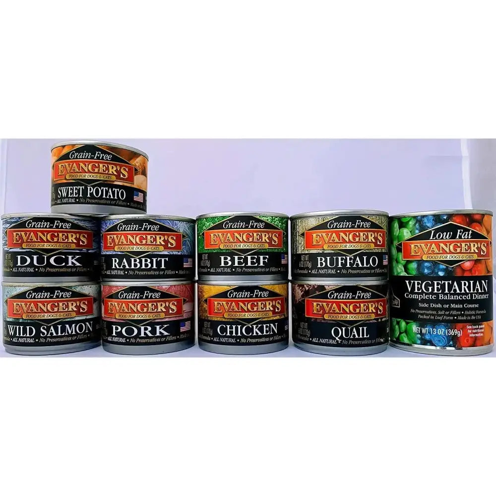 Evanger's Grain-Free Buffalo Canned Dog & Cat Food 24ea/6 oz Evanger's