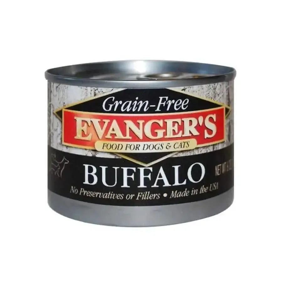Evanger's Grain-Free Buffalo Canned Dog & Cat Food 24ea/6 oz Evanger's