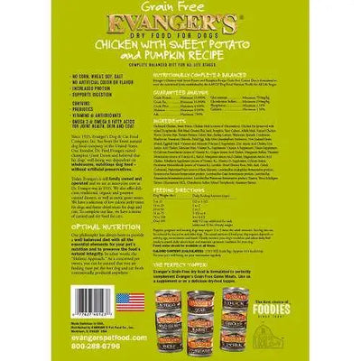 Evanger's Grain Free Chicken, Sweet Potato & Pumpkin Dry Dog Food - Talis Us