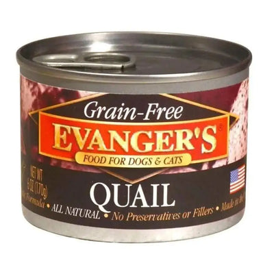 Evanger's Grain-Free Quail Canned Dog & Cat Food 24ea/6 oz Evanger's