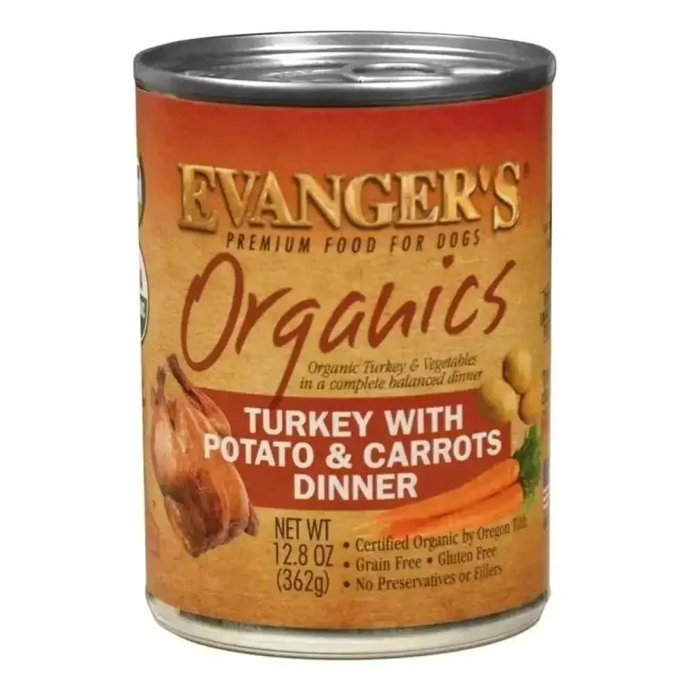 Evanger's Organics Turkey with Potato & Carrots Dinner Canned Dog Food 12ea/12.8 oz Evanger's