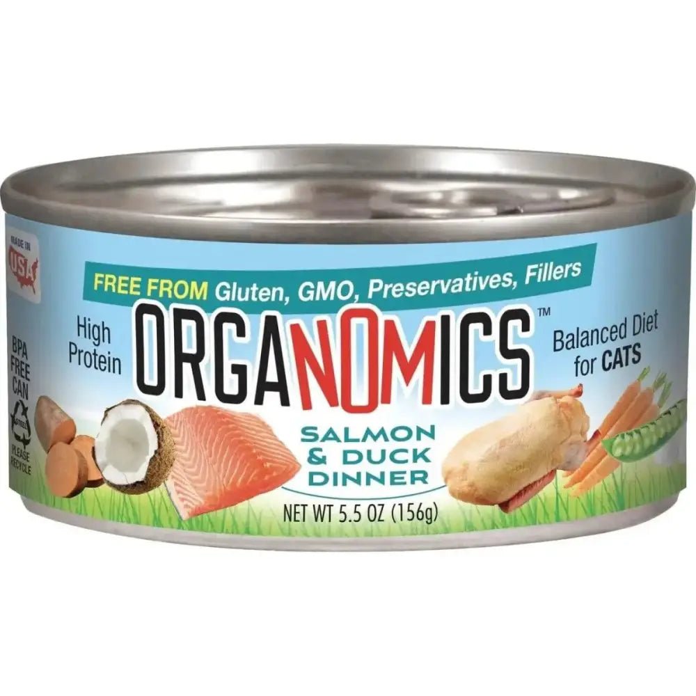Evanger's OrgaNOMics Salmon & Duck Dinner Grain - Free Pate Wet Cat Food 24/5.5oz - Talis Us