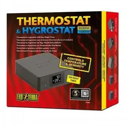 Exo Terra Thermostat (600W) & Hygrostat (100W) with Day/Night timer - Talis Us