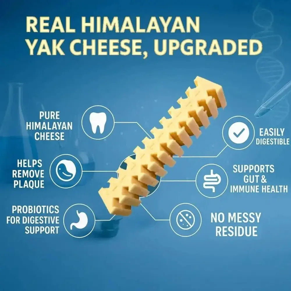 Fabrechew Himalayan Yak Cheese Chew Dental Treats for Dogs 10 Sticks - Talis Us