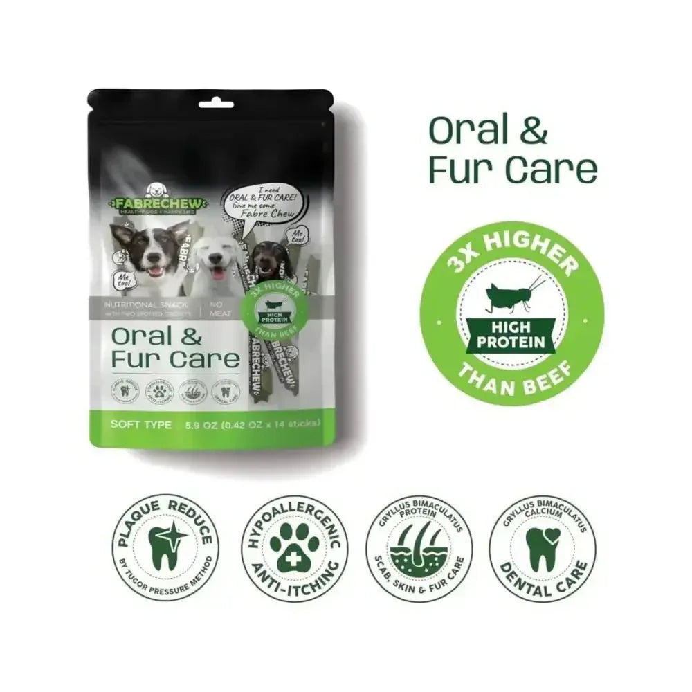 Fabrechew Hypoallergenic Cricket Dental Dog Treats - Talis Us