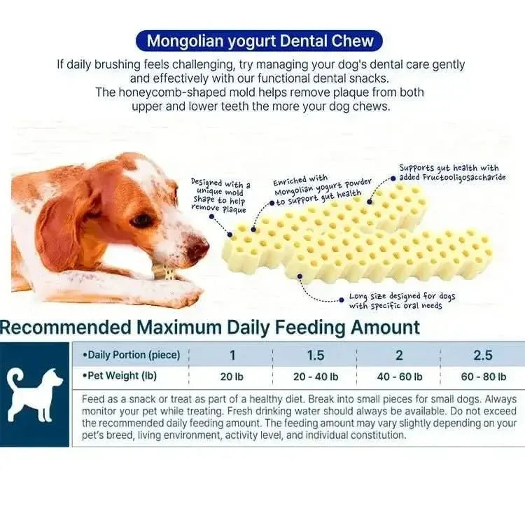 Fabrechew Mongolian Yogurt Chew Dog Dental Treats 10 Sticks - Talis Us