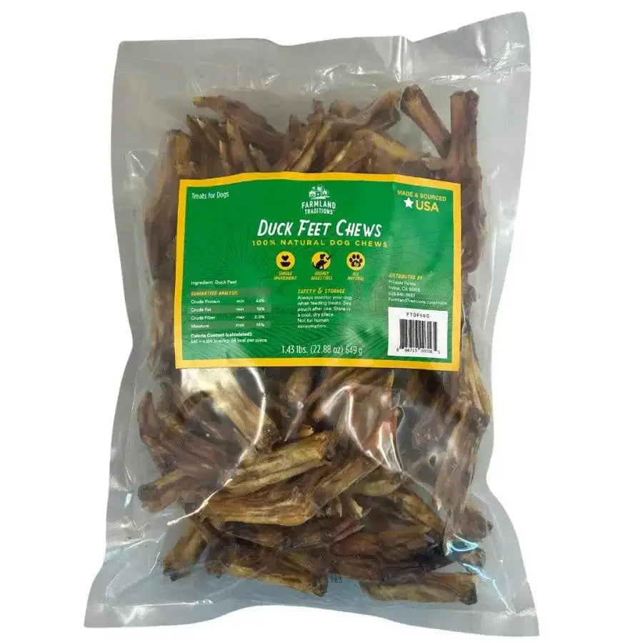 Farmland Traditions Duck Feet Dog Treats 1.43 lb - Talis Us
