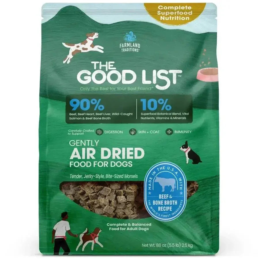 Farmland Traditions The Good List Gently Air Dried Beef & Bone Broth Dog Food - Talis Us