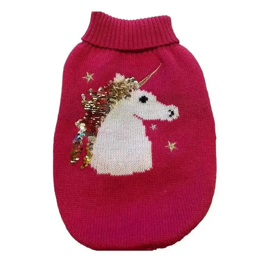 Fashon Pet Unicorn Sequin Dog Sweater - Talis Us