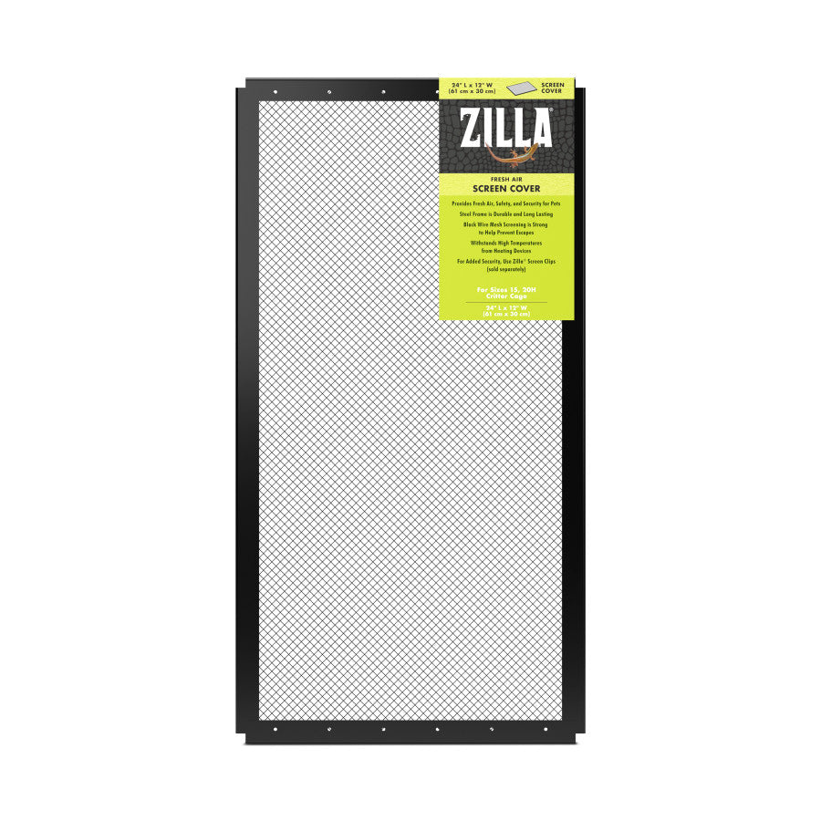 Enhance Your Reptile Habitat with the Zilla Solid Screen Cover - Black