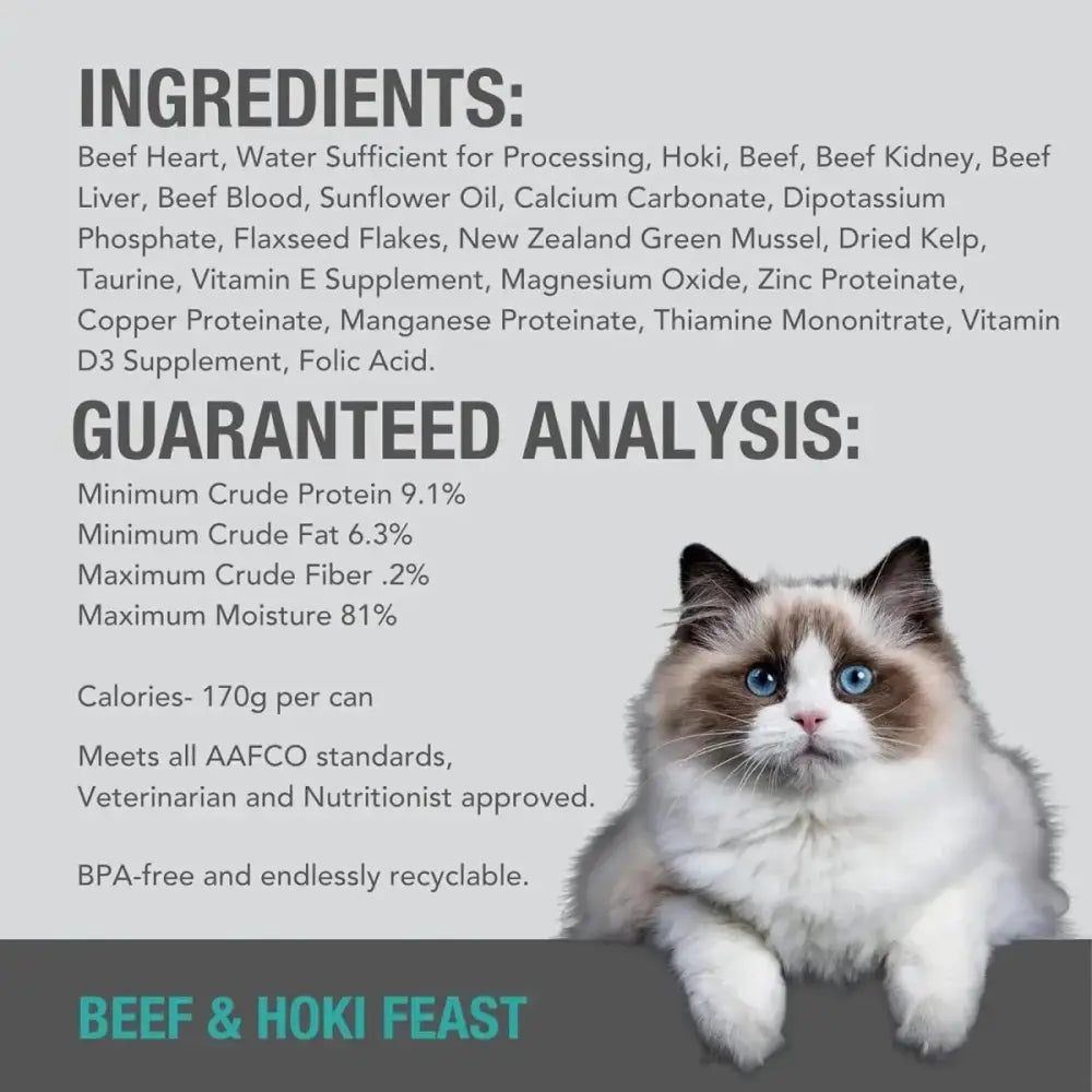 Feline Natural Beef & Hoki Feast Grain - Free Canned Cat Food - Talis Us