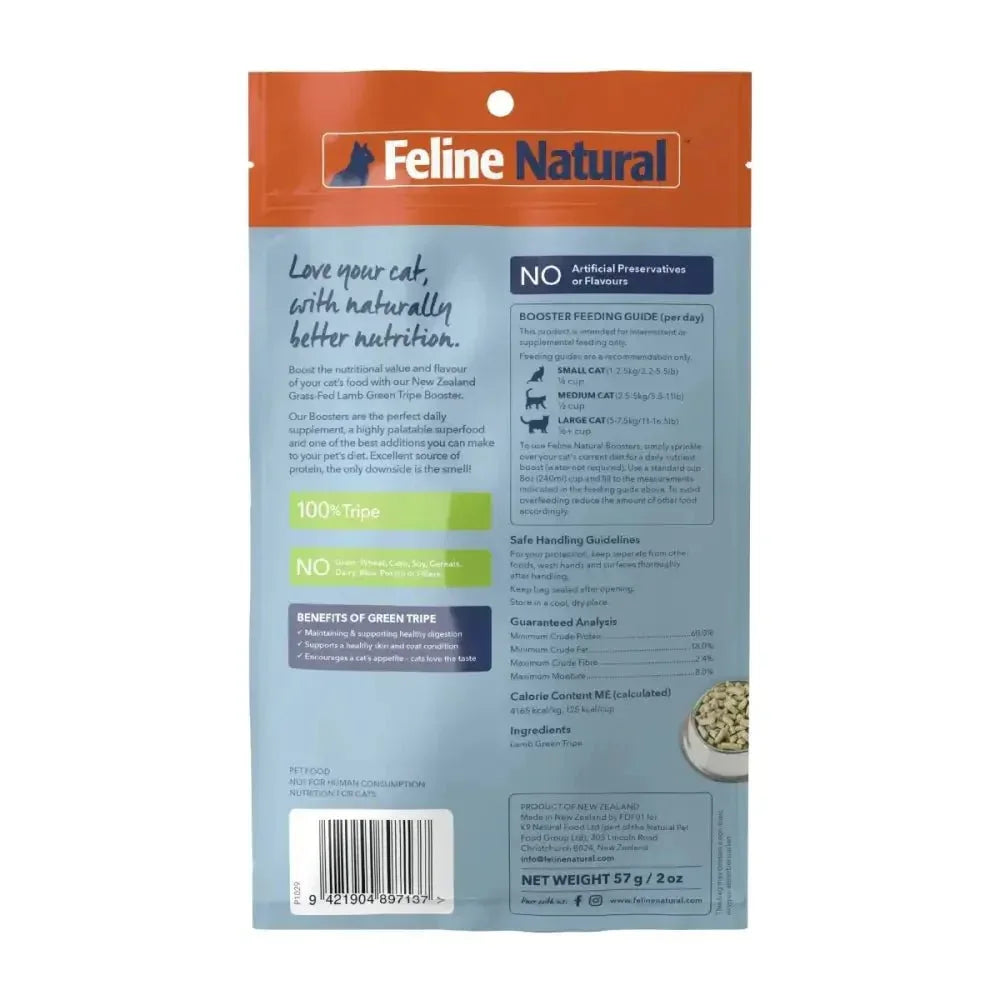 Feline Natural Cat Freeze Dried Food Booster Lamb Tripe 2oz - Talis Us