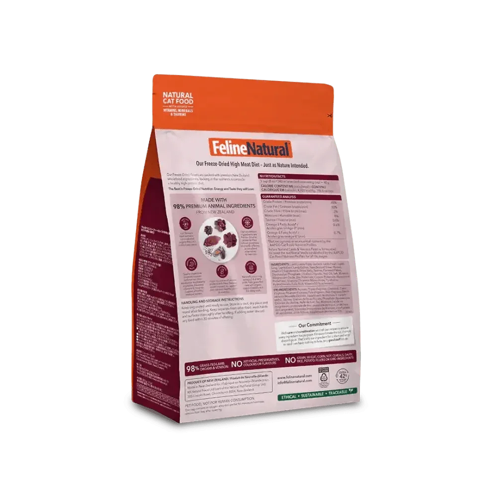 Feline Natural Freeze - Dried Lamb and Venison Cat Food - Talis Us