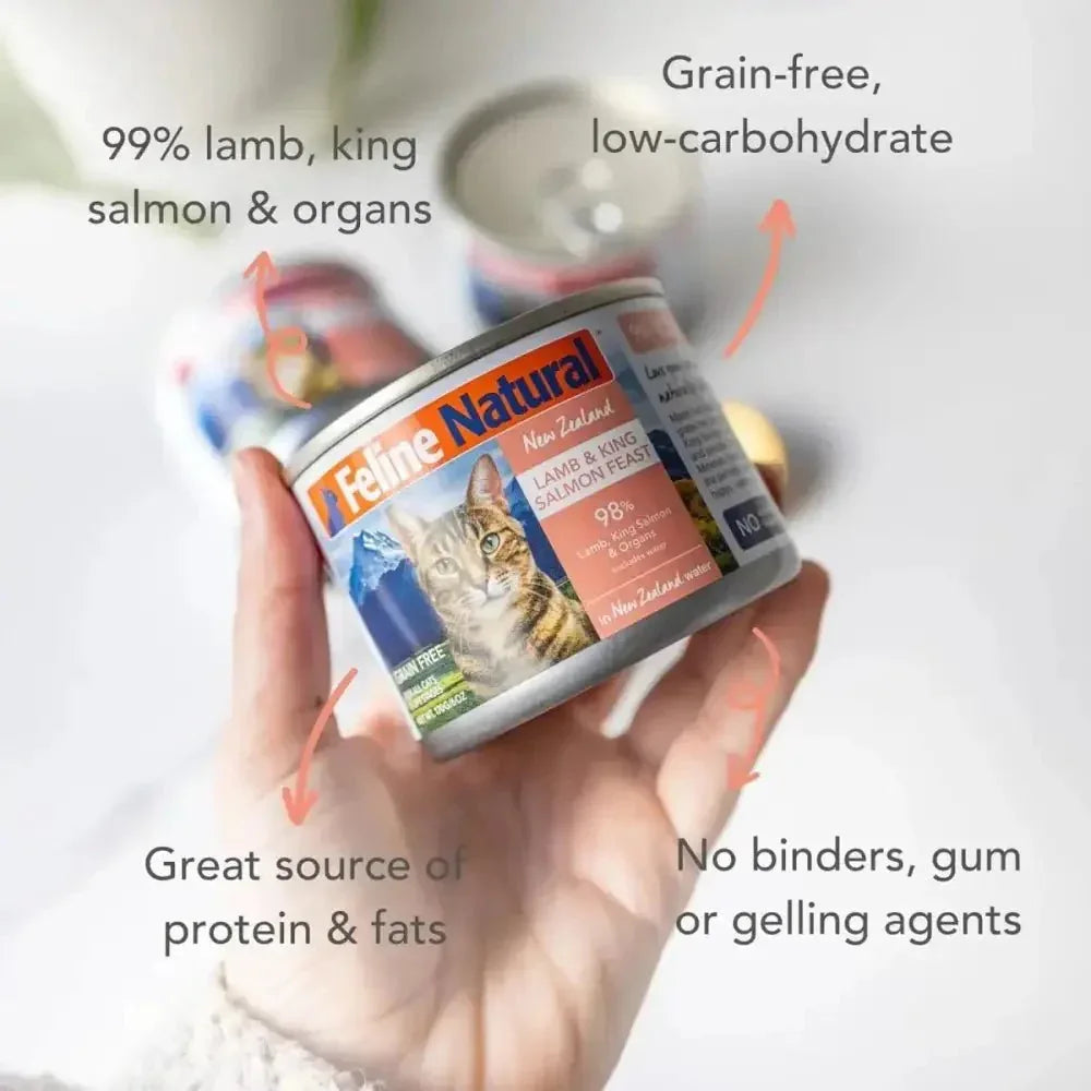 Feline Natural Lamb & King Salmon Feast Grain - Free Canned Cat Food - Talis Us