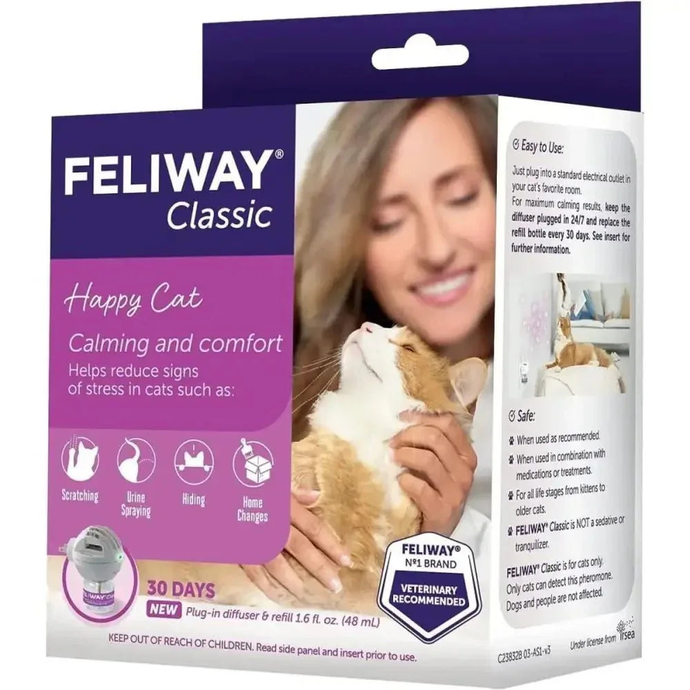 Feliway Classic Cat Calming Pheromone Diffuser 30 Day Starter Kit 48 mL - Talis Us