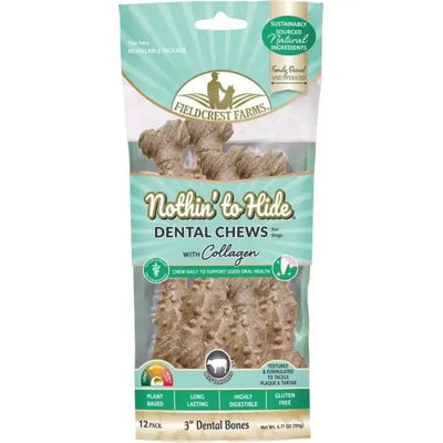 Fieldcrest Farms Nothin' to Hide Beef Flavor Dental Bone Collagen Dog Chew - Talis Us