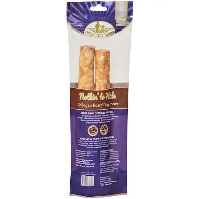 Fieldcrest Farms Nothin To Hide Roll Bacon Dog Treats 10" 2pk - Talis Us