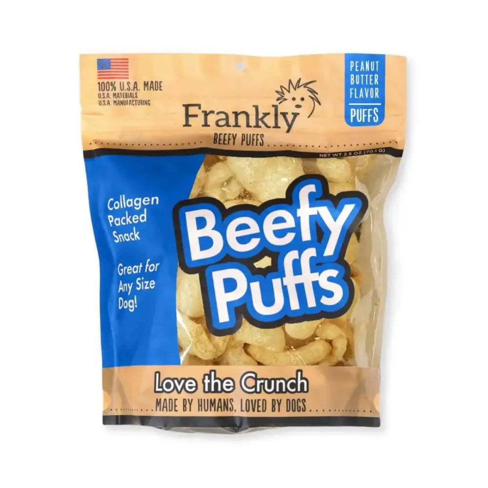 Frankly Pet Beef Puffs Peanut Butter Dog Treats - Talis Us