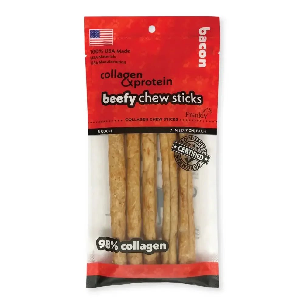 Frankly Pet Collagen Mega Beefy Bacon Sticks Dog Treat - Talis Us