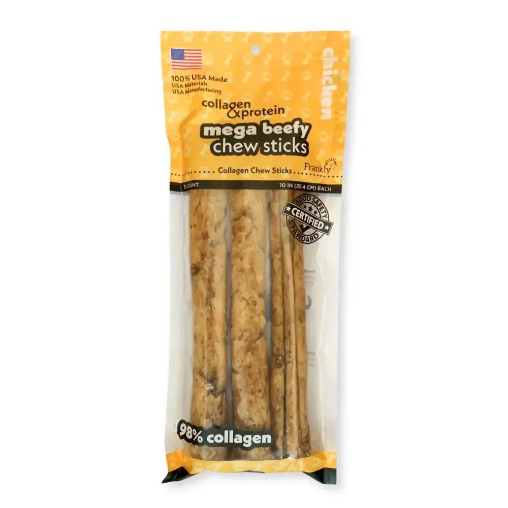 Frankly Pet Collagen Mega Beefy Chew Chicken Sticks Dog Treat - Talis Us