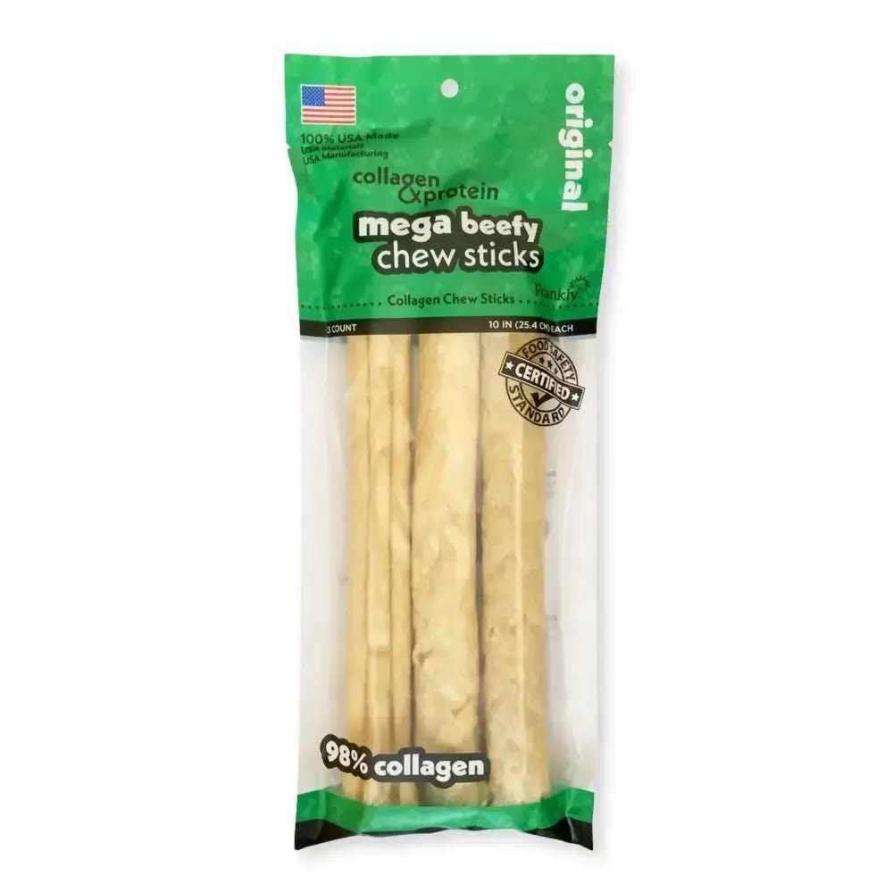 Frankly Pet Collagen Mega Beefy Chew Original Sticks Dog Treat - Talis Us