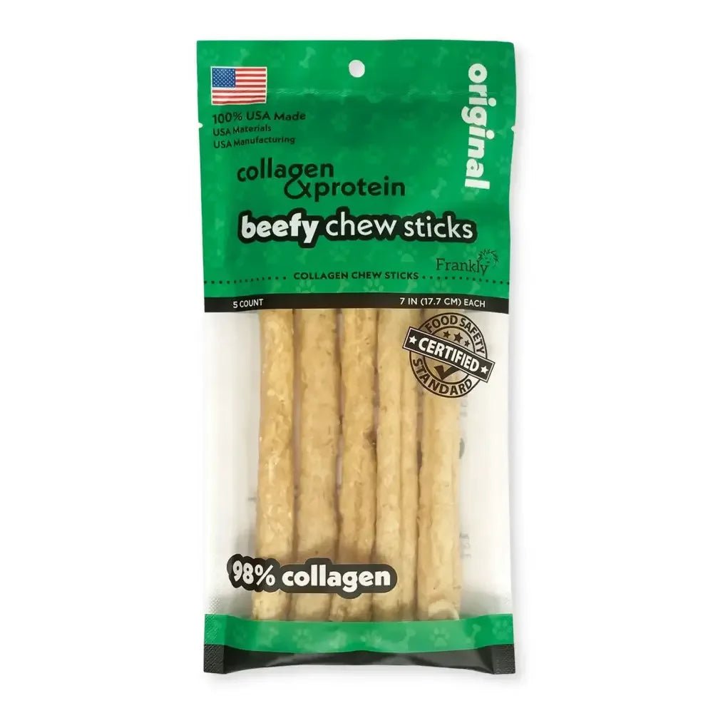 Frankly Pet Collagen Mega Beefy Chew Original Sticks Dog Treat - Talis Us