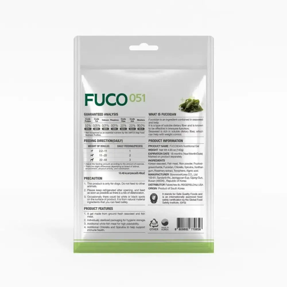 Fucoidan Natural Seaweed Chew, Gel, Dog Treats - Talis Us