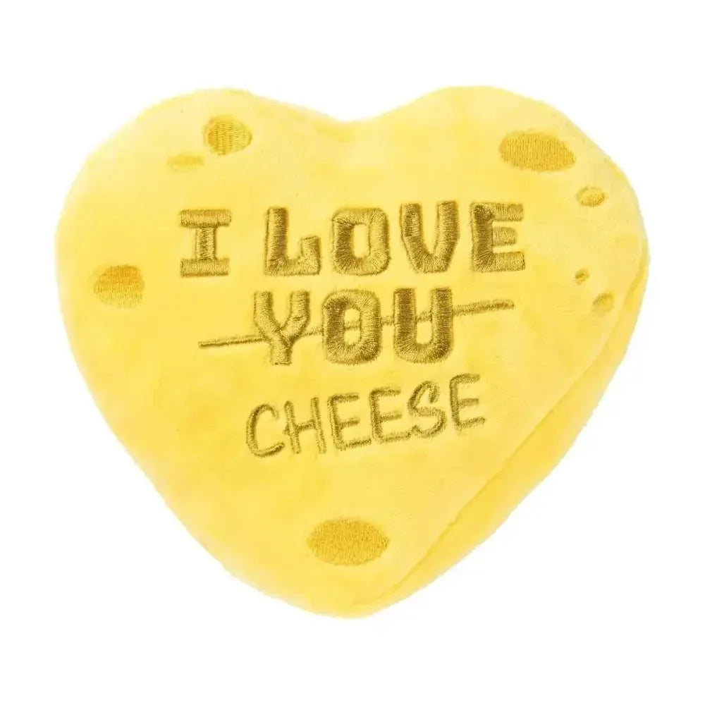 FuzzYard Cheese Heart Plush Dog Toy - Talis Us