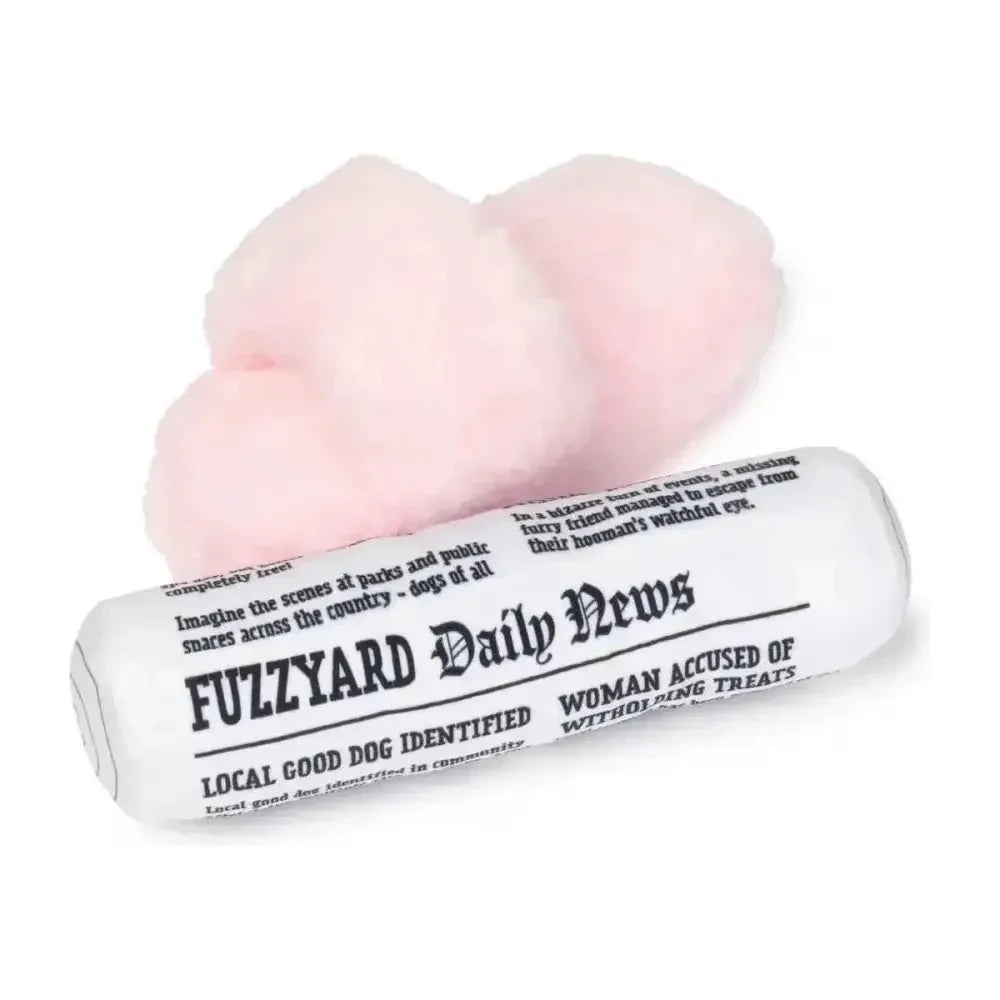 FuzzYard Fetch My Slippers & Paper Plush Dog Toy 2pk - Talis Us