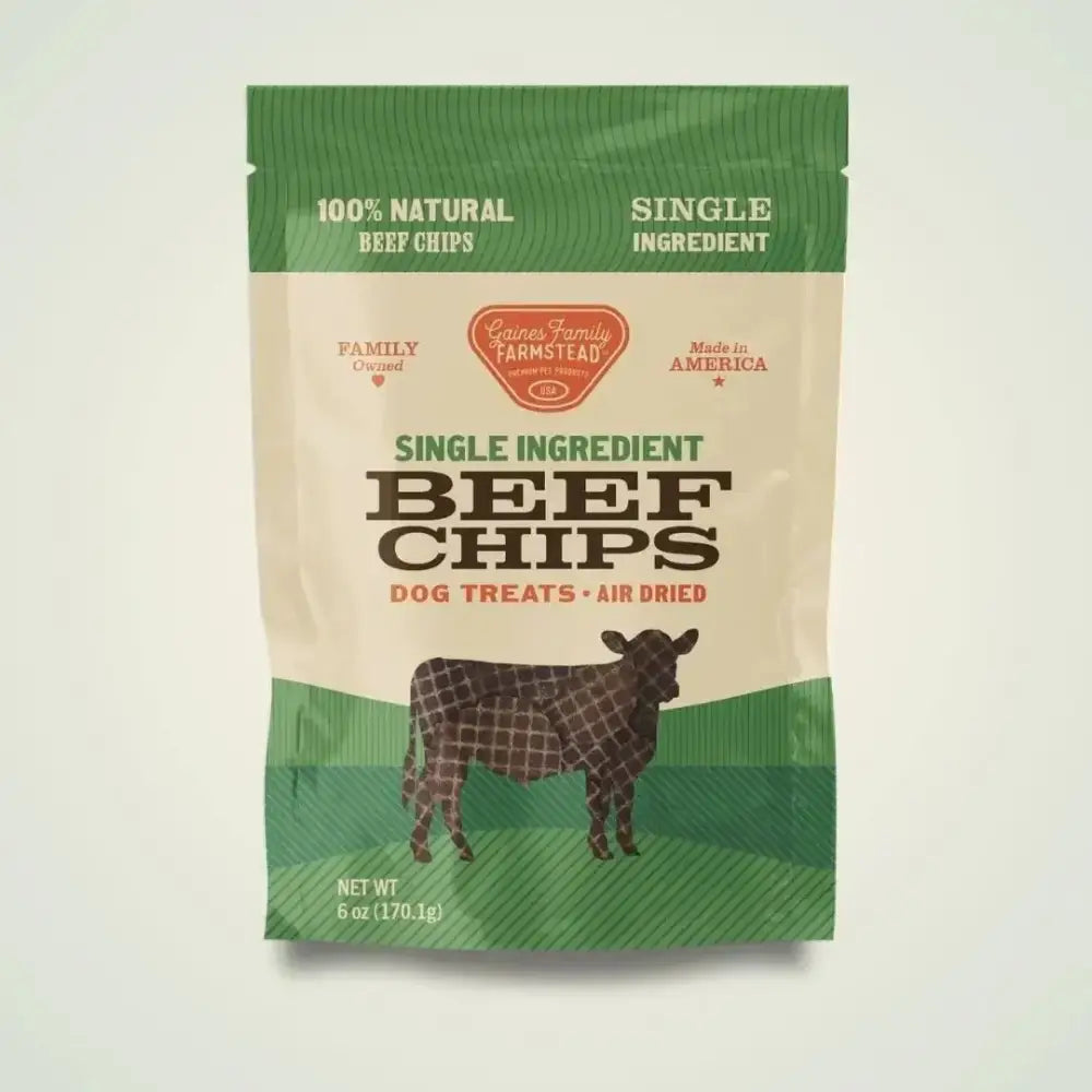 Gaines Family Farmstead Beef Chips Soft & Chewy Dog Treats 6oz - Talis Us