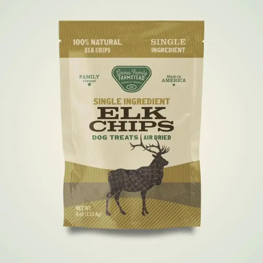 Gaines Family Farmstead Elk Chips Soft & Chewy Dog Treats 4oz - Talis Us