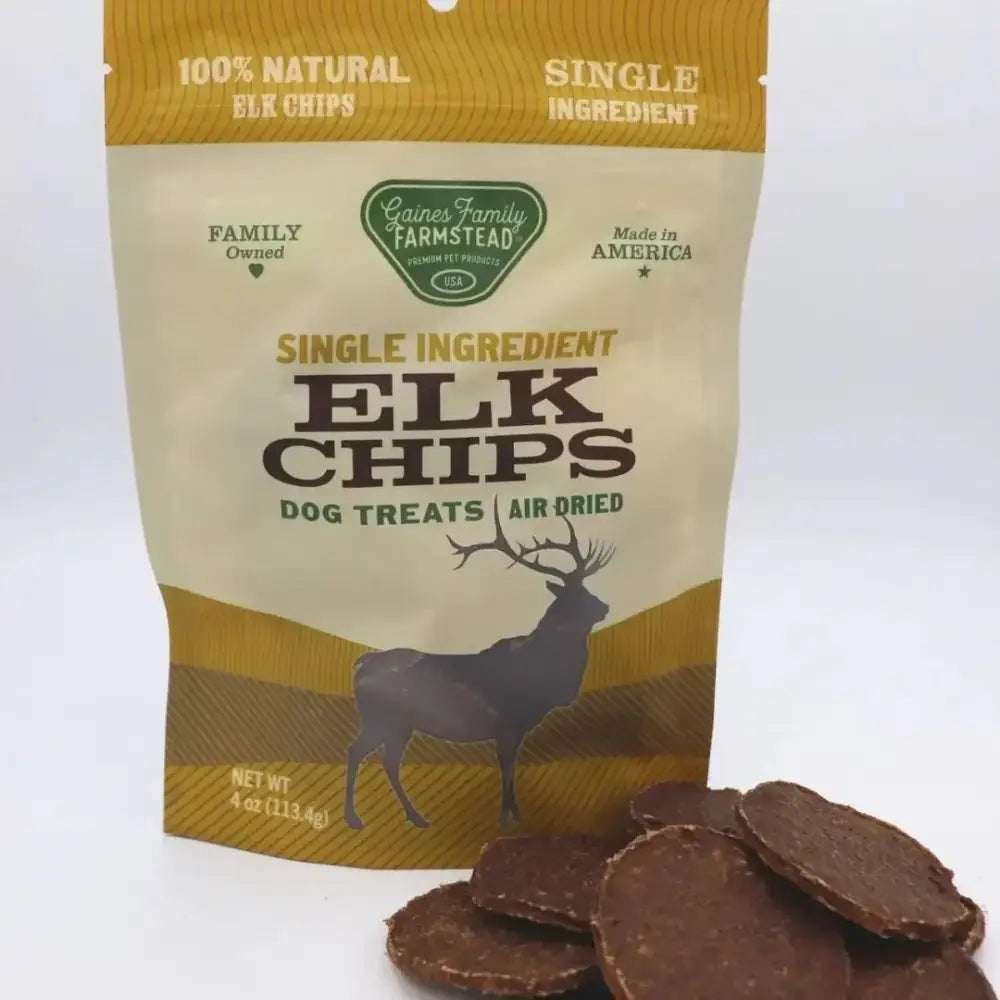 Gaines Family Farmstead Elk Chips Soft & Chewy Dog Treats 4oz - Talis Us