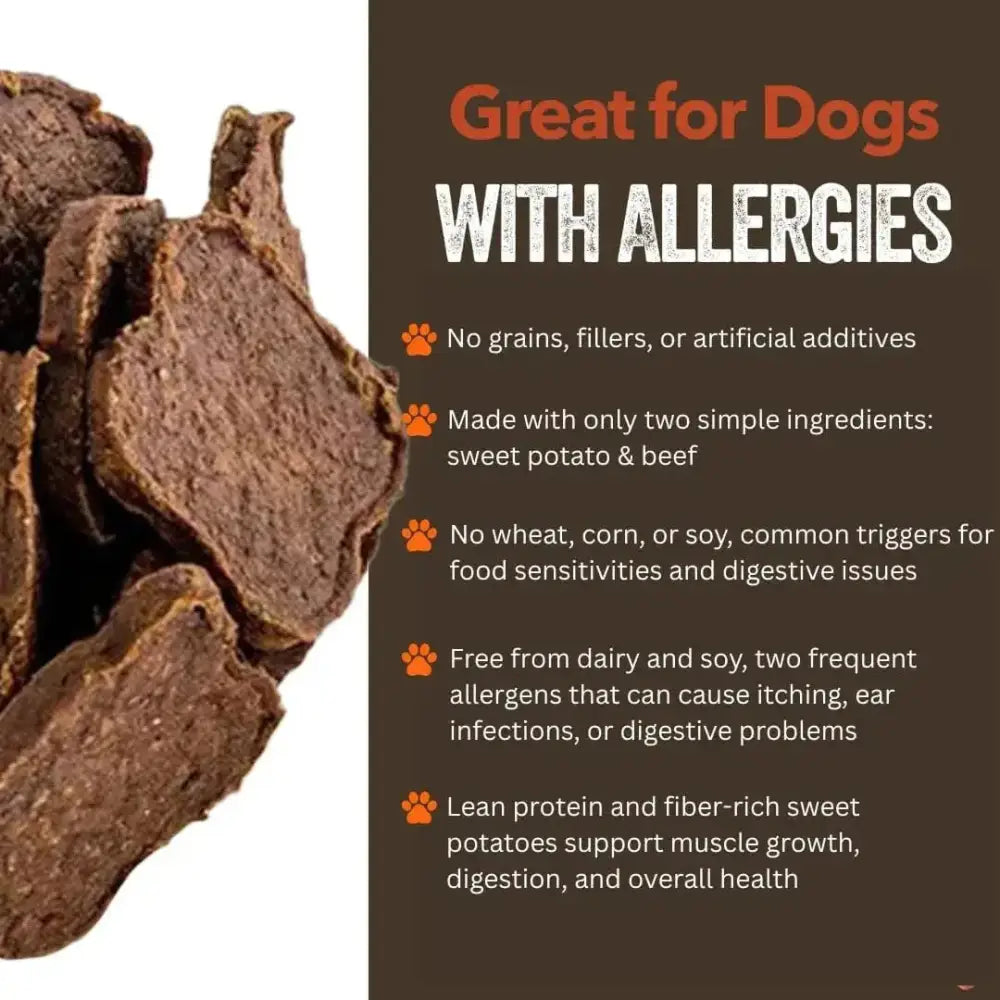 Gaines Family Farmstead Sweet Potato & Beef Fillets Grain - Free Dog Treats 8oz - Talis Us