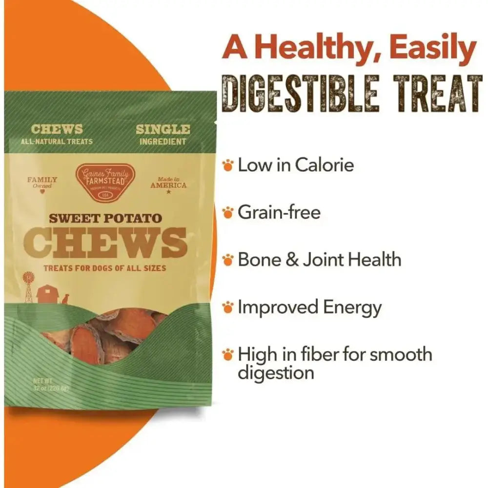 Gaines Family Farmstead Sweet Potato Chews Grain - Free Dog Treats - Talis Us