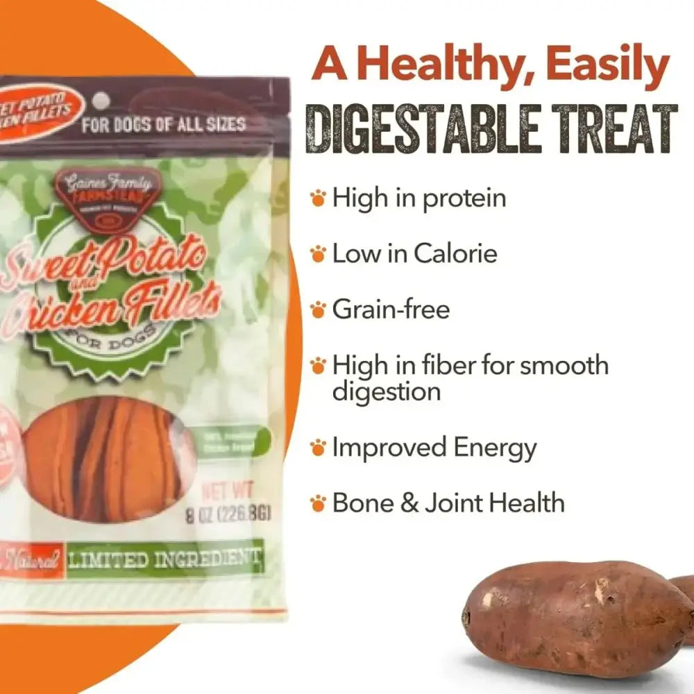 Gaines Family Sweet Potato & Chicken Fillets Dog Treats 8oz - Talis Us