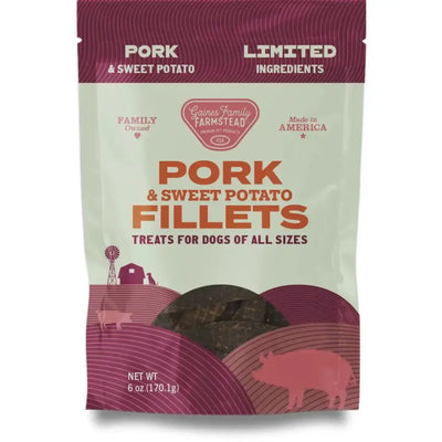 Gaines Family Sweet Potato & Pork Fillets Dog Treats 6oz - Talis Us