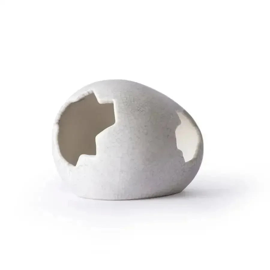 Galapagos Ceramic Egg Hide 6In X 5 in - Talis Us