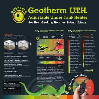 Galápagos Geotherm Adjustable Under Tank Heater - Talis Us