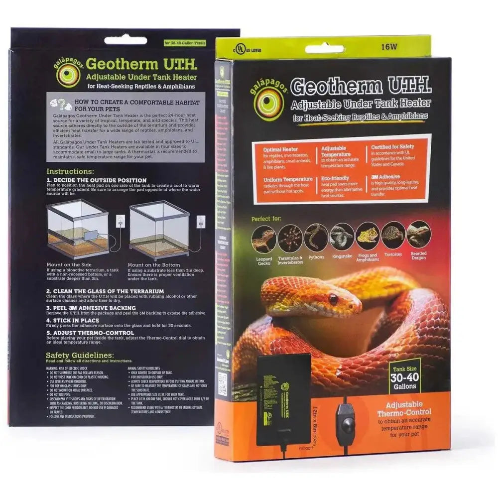 Galápagos Geotherm Adjustable Under Tank Heater - Talis Us