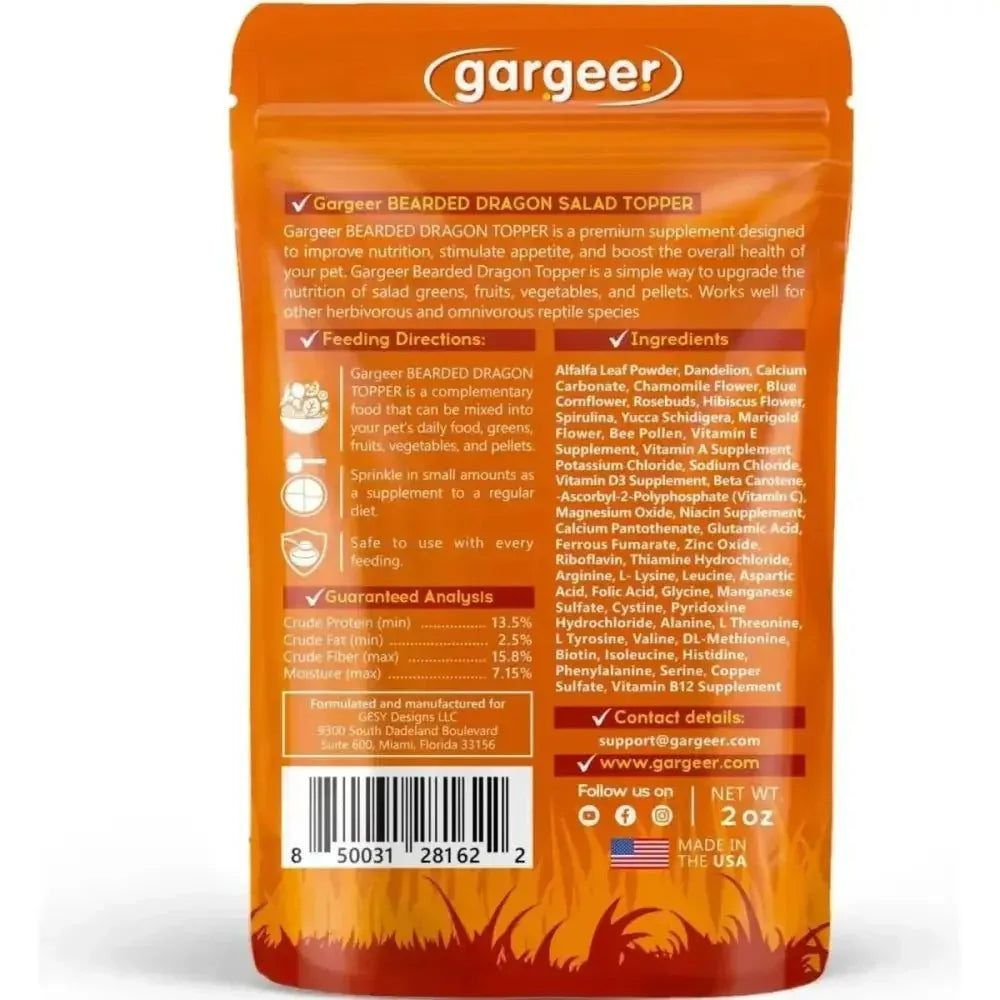 Gargeer Bearded Dragon Flower Salad Mix Food Topper 2oz - Talis Us